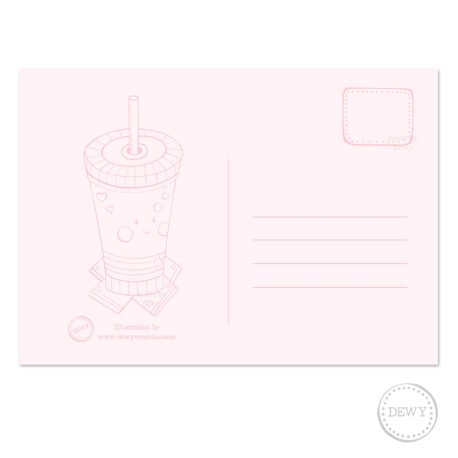 Achterkant schattige smoothie postkaart ~ Back design cute smoothie postcard