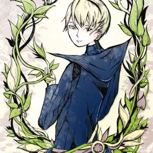 Cute, blond manga boy illustration