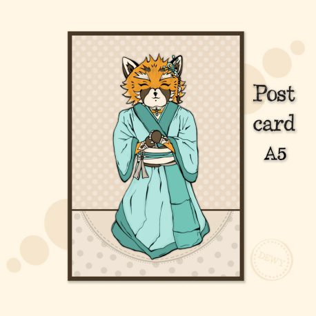 Foxy-kimono-postcardB