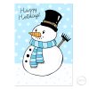 Winter Happy Holidays snowman christmas card DewyCreations