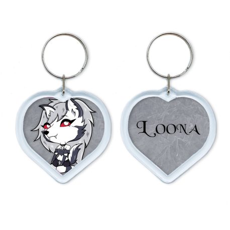 Helluva-Boss-keychain-sleutelhanger-chibi-Loona by This image may not be used for commercial use or personal purposes without direct permission of the artist and creator, Dewy Venerius. It has a following licence: Attribution-NonCommercial-NoDerivatives 4.0 International (CC BY-NC-ND 4.0).. 