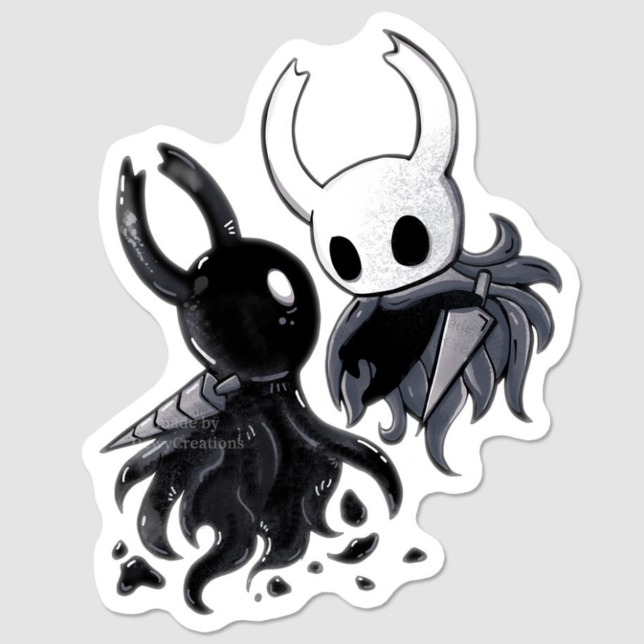 Hollow Knight sticker with Void and Knight €1,75