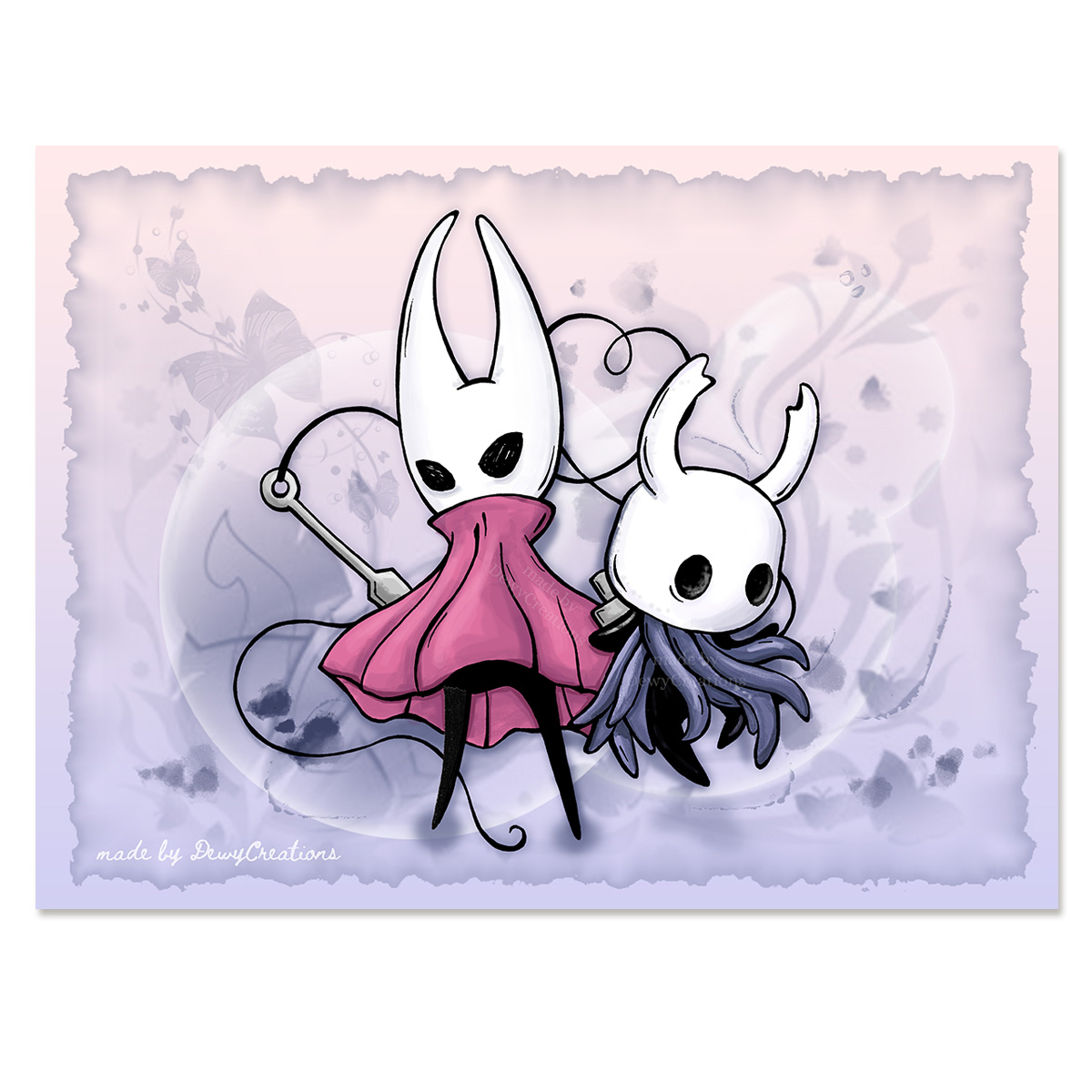 Hollow Knight Fanart Print With Hornet The Knight