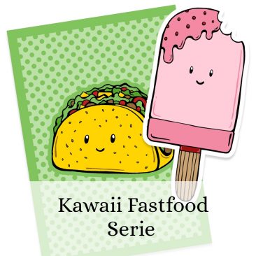 Kawaii-Fastfood-illustraties-Dewy-Venerius by . 