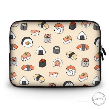Laptop-sleeve-sushi-pattern by Dewy Venerius. 