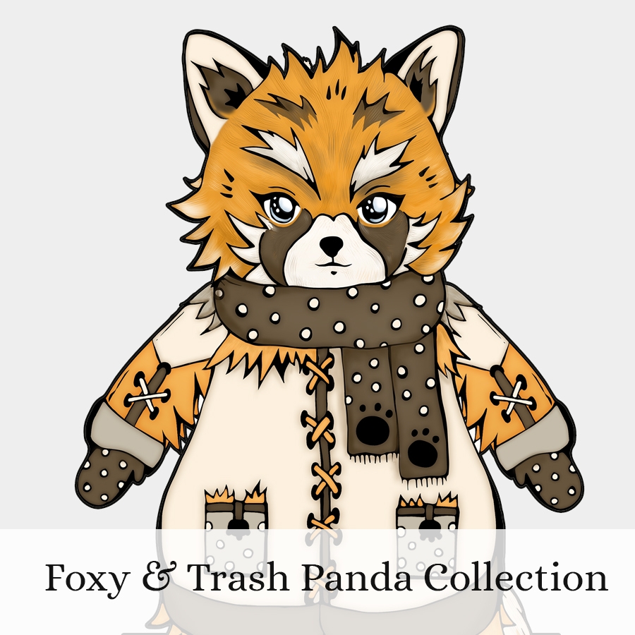 Rode-Panda-Wasbeer-Foxy-Trash-Panda-Collectie-Dewy-NL by . 