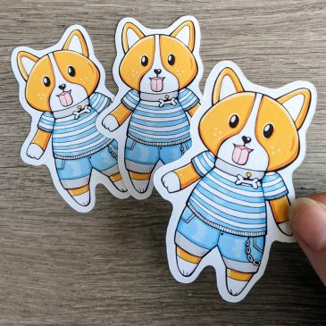 Schattige-kawaii-corgi-hond-stickers