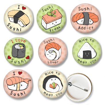 Shattige-Japanse-sushi-buttons-set-2022 by . 