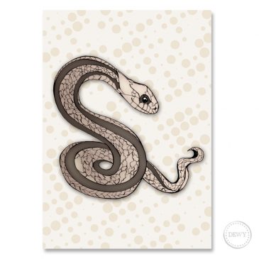 Snake-illustration-postcard5 by Dewy Venerius. 