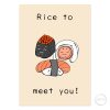 Rice to meet you sushi lover japan postkaart postcard