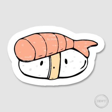 Sushi-sticker-Ebe-Nigiri by Dewy Venerius. 